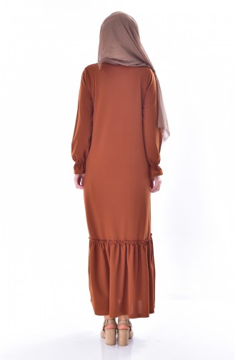 Tan Hijab Dress 3952-01