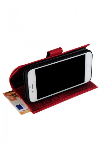 Wallet Leather Phone Case 6SPLDR247 Red 6SPLDR247