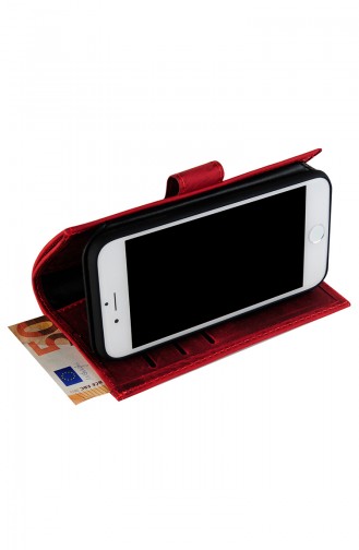 Wallet Leather Phone Case 78SPLDR247 Red 78SPLDR247