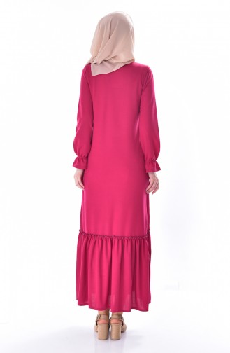YNS Embroidered Dress 3952-06 Cherry 3952-06