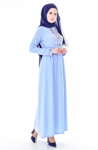 Baby Blue Hijab Dress 1930-05