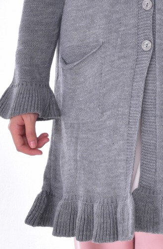 Gilet Tricot avec Poches 5835-07 Gris 5835-07