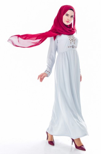 Gray Hijab Dress 1930-02