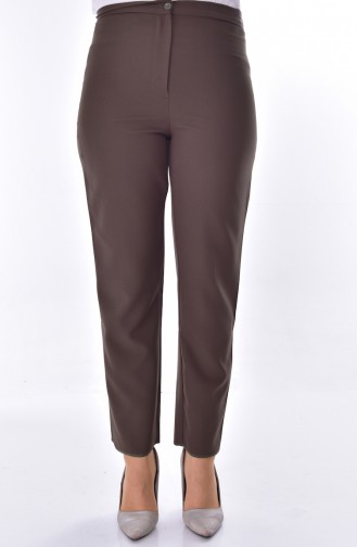 Pantalon Simple Grande Taille 2044-02 Khaki 2044-02