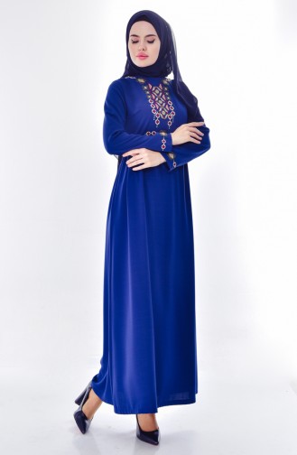 Navy Blue Hijab Dress 1930-04