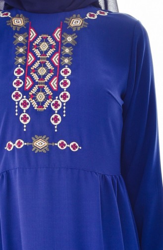 Navy Blue Hijab Dress 1930-04