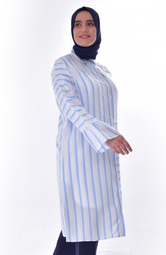 Striped Tunic 0010-02 Blue ذ 0010-02