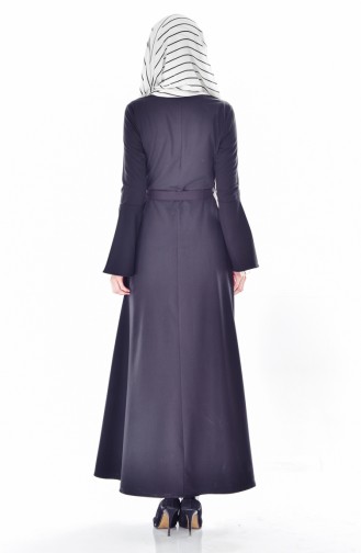 Black Hijab Dress 4495-01