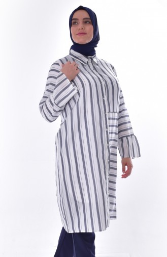 Striped Tunic 0010-01 Black 0010-01