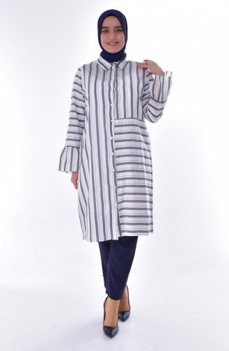 Striped Tunic 0010-01 Black 0010-01