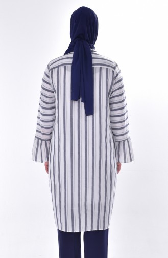 Striped Tunic 0010-01 Black 0010-01