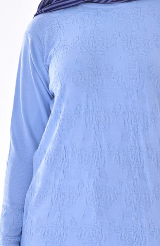 Tunique Tricot 0606-03 Bleu Bébé 0606-03