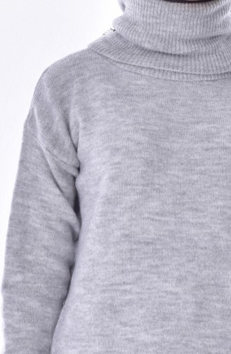 Pull Tricot Col Roulé 4585-05 Gris 4585-05