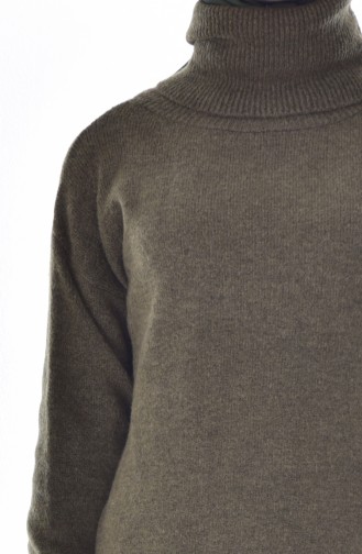 Polo-neck Knitwear Sweater 4585-04 Khaki 4585-04