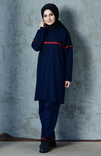 Hooded Tracksuit  1281-03 Navy Blue 1281-03