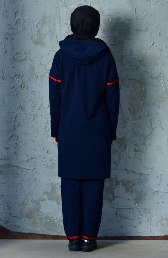 Hooded Tracksuit  1281-03 Navy Blue 1281-03