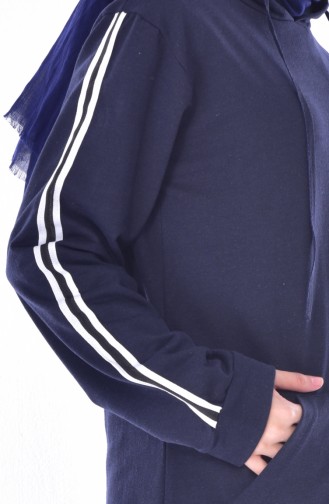 Hooded Tracksuit  18094-02 Navy Blue 18094-02