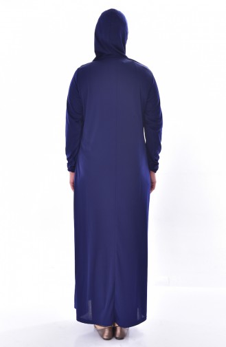Dunkelblau Hijab Kleider 4485-04