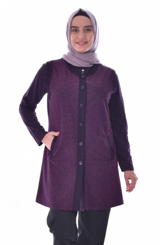 Gilet Avec Poches Grande Taille 1509-01 Plum 1509-01