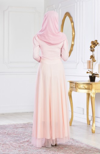 Brooch Evening Dress 2586-03 Powder 2586-03