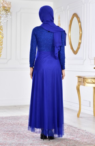 Embroideried Evening Dress 2592-02 Saks 2592-02