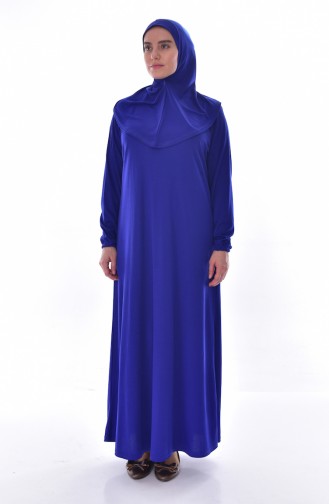 Robe de Prière a Capuche Grande Taille 4485-01 Bleu Roi 4485-01