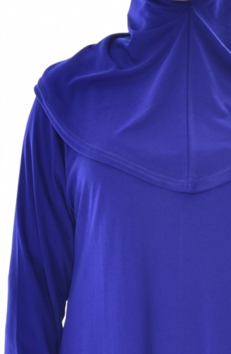 Robe de Prière a Capuche Grande Taille 4485-01 Bleu Roi 4485-01