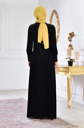 Schwarz Hijab-Abendkleider 28210-03