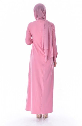 Dusty Rose Hijab Dress 2866-06