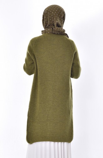 Khaki Strickjacke 4645-05