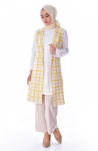Knitwear Checkered Vest 4720-01 Mustard 4720-01