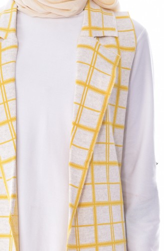 Knitwear Checkered Vest 4720-01 Mustard 4720-01