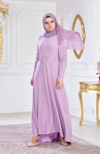 Lilac İslamitische Avondjurk 6100A-03