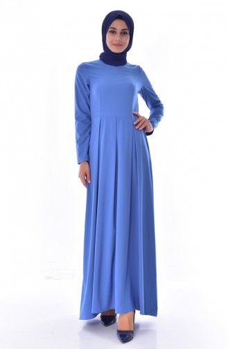 Blue Hijab Dress 2814-07