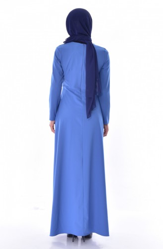 Blue Hijab Dress 2814-07