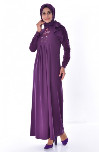 Purple Hijab Dress 2866-04