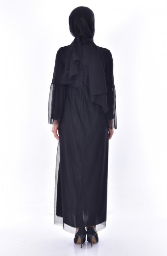 Lace Tulle Dress 60711-05 Black 60711-05