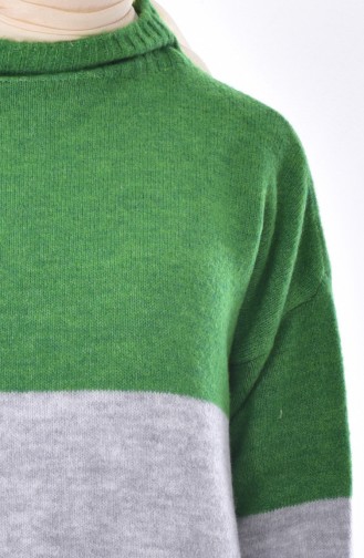 Knitwear Asymmetric Sweater 4606-05 Green 4606-05