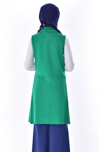 Pocket Detailed Knitwear Vest 4718 -06 Green 4718   -06