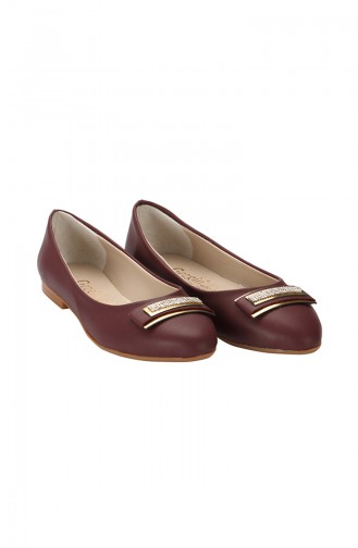 Women´s Flat Shoes Ballerina 3730-02 Claret Red 3730-02