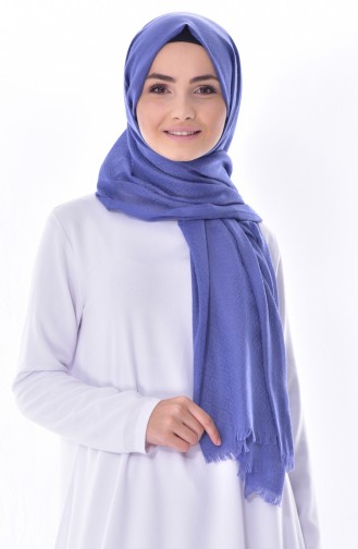 Armine Cut Patterned Shawl 10004-07 İndigo 10004-07