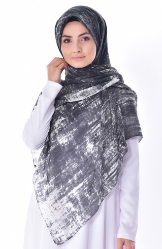 AKEL Tülbent Eşarp 001-338-03 Ekru Siyah