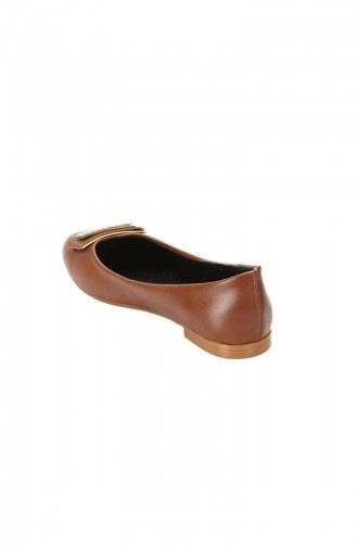 حذاء مسطح باليرينا 3730-01 لون عسلي 3730-01