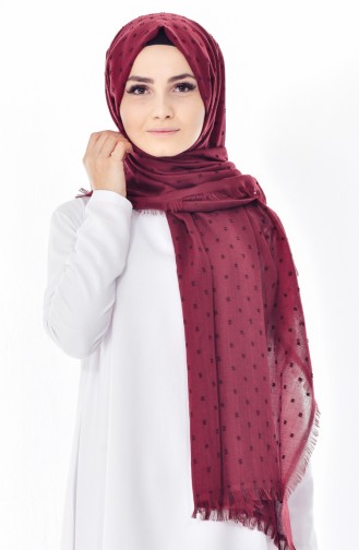 Ponponlu Shawl 19042-07 Bordeaux 19042-07