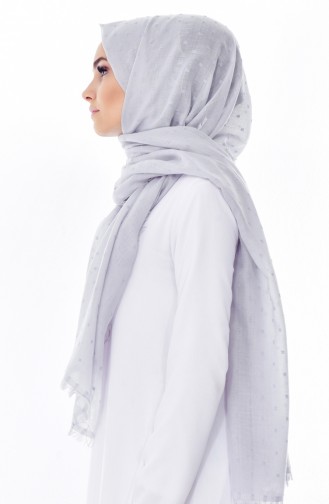 Ponponlu Shawl 19042-17 Gray 19042-17