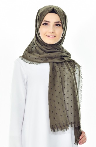 Ponponlu Shawl 19042-14 Khaki 19042-14