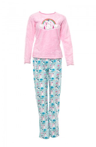 Embroidered Unicorn Women´s Pajamas Suit MLB1003-01 Pink 1003-01