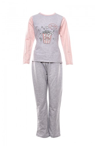 Printed Women´s Pajamas Suit MLB1007-01 Gray 1007-01