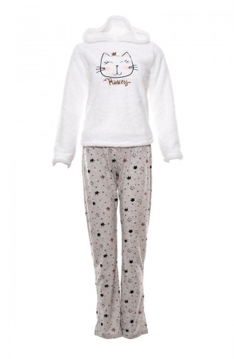 Hooded Women´s Pajamas Suit MLB1016-01 Gray 1016-01