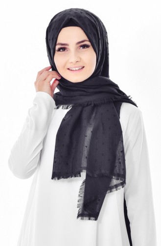 Ponponlu Shawl 19042-11 Black 19042-11